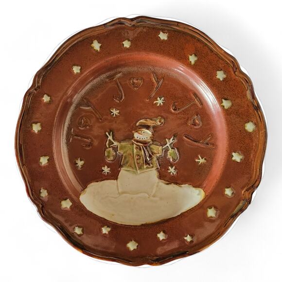 Four stoneware Christmas Plates - Picture 2 of 9